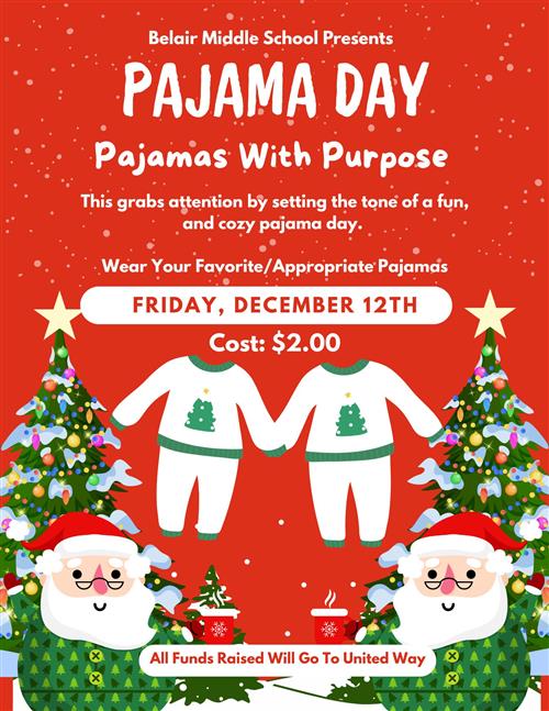 pajama day for united way, $2